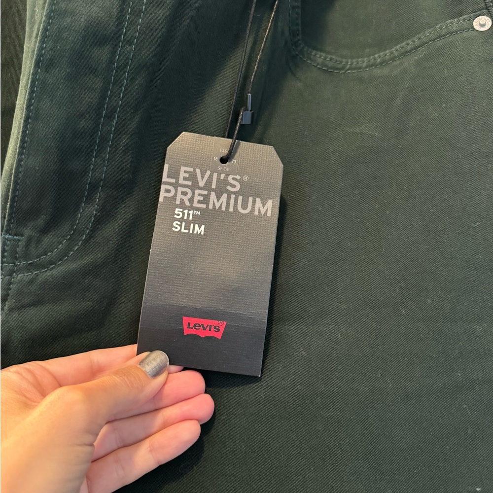 Levi's Men's Forest Green 511 Slim Jean Sz 38 - Picture 2 of 5